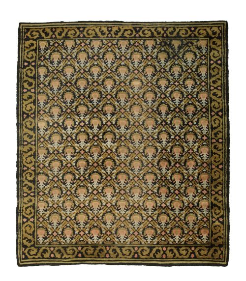 Alfombra de lana anudada a mano, tipo Cuenca, España, med.