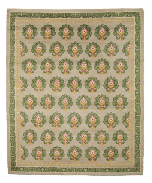 Alfombra de lana anudada a mano, tipo Cuenca, España, med.