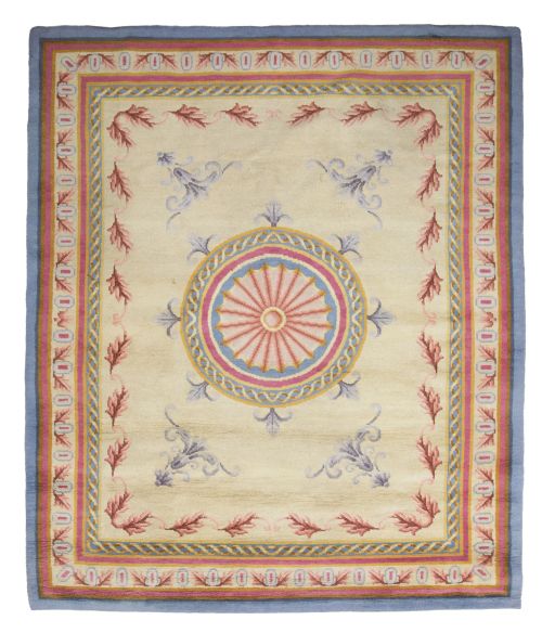 Alfombra de lana anudada a mano, España, med. S. XX