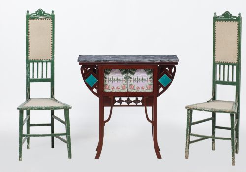 Pareja de sillas y consola, España, c.1910