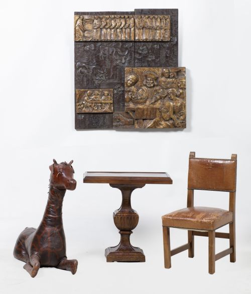 Leather giraffe, 1960s