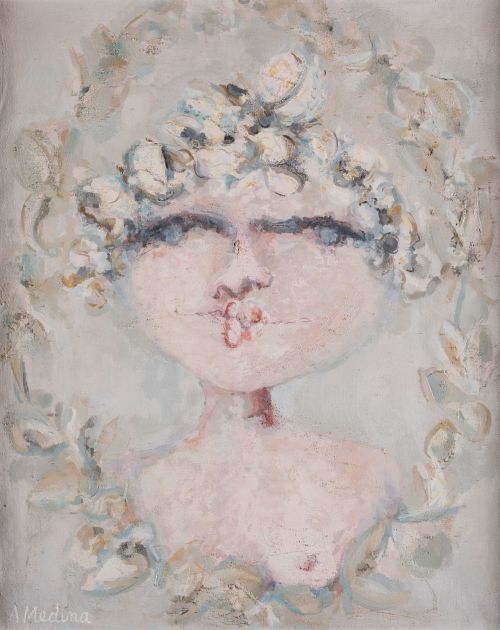 ÁNGEL MEDINA, "Minerva", Óleo sobre lienzo