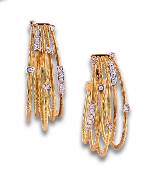CRIOLLAS IN YELLOW AND WHITE GOLD WITH DIAMONDS
