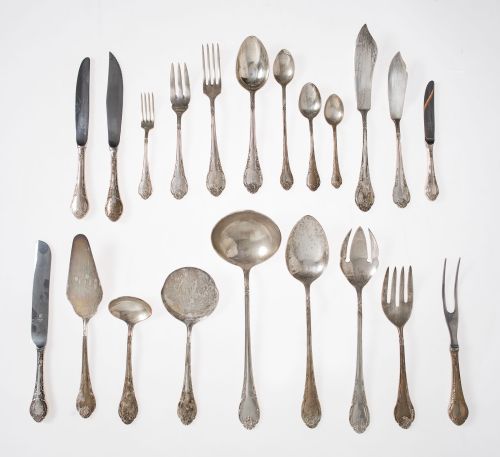 Dalia silver cutlery, 925 sterling silver, 20th century