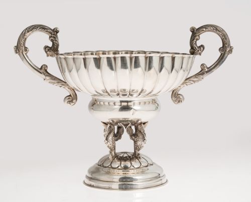 Centro de mesa de plata española ley 916, S. XX