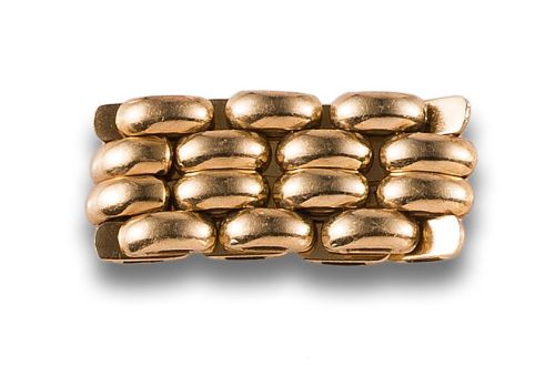 SORTIJA ARTICULADA, AÑOS 80, DE ORO AMARILLO