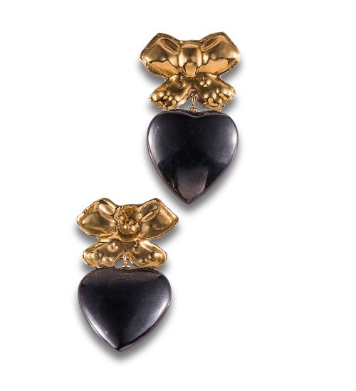 PENDIENTES LARGOS, AÑOS 80, DE ORO Y METAL