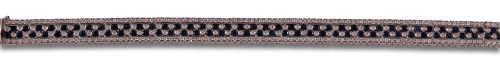 PULSERA DE DIAMANTES Y ZAFIROS, EN ORO BLANCO