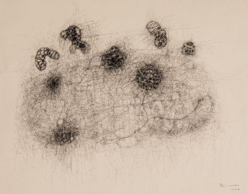 FRANCISCO PEINADO, "Sin título", 1965-66, Dos tintas sobre