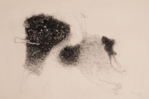 FRANCISCO PEINADO, "Sin título", Tres tintas sobre papel