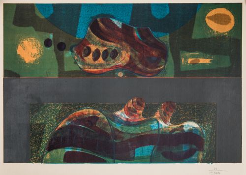 MANUEL  BEA, "Sin título", 1971, Litografía sobre papel