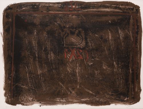 ANTONI TÀPIES, "Sin título", 1963, Litografía sobre papel