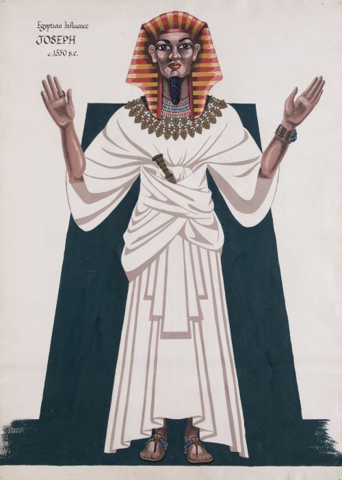 ANÓNIMO, "Joseph", Gouache y litografía sobre papel 
