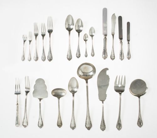 Cutlery in 916 sterling Spanish silver, silversmith Astrain