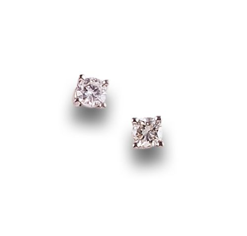 PENDIENTES DORMILONAS DE DIAMANTES EN ORO BLANCO