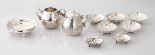 Juego individual de lechera y azucarero en plata Sterling m