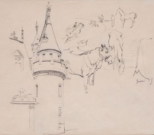 FRANCISCO MIRALLES Y GALUP, "Apuntes de caballos y torreón"