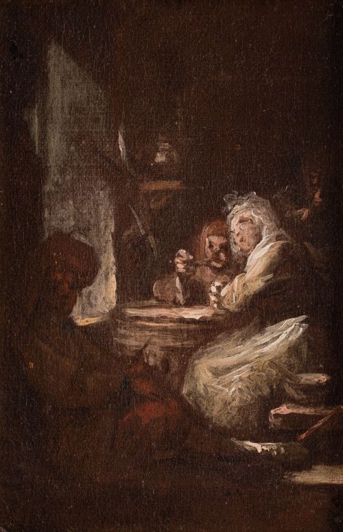 SEGUIDOR DE FRANCISCO DE  GOYA, "Drama familiar" y "Tomando