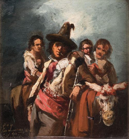 EUGENIO LUCAS VELÁZQUEZ, "Tipos populares de Madrid", 1856,