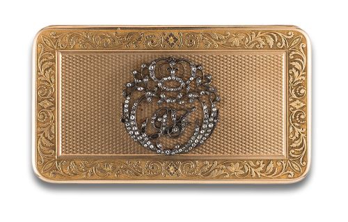 CAJA DE RAPÉ EN ORO CA. 1800 