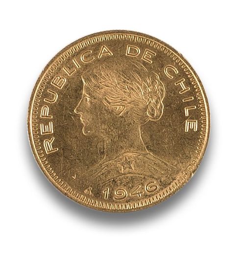 MONEDA DE ORO DE 100 PESOS CHILENOS
