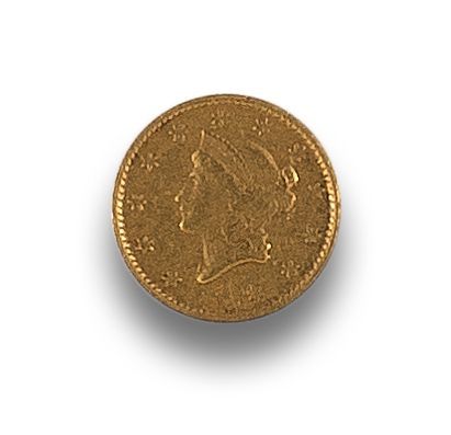 MONEDA DE 1 $ ESTADOS UNIDOS EN ORO AMARILLO
