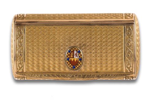 CAJA DE RAPÉ EN ORO CON BLASONES DE LA CASA DE TÉLLEZ-GIRÓN