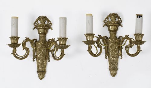 Pareja de apliques de gusto francés, S. XX