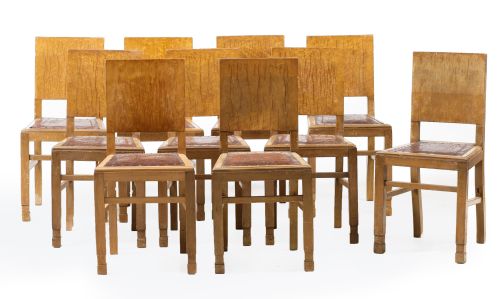 Diez sillas Art Déco, España, med. S.XX