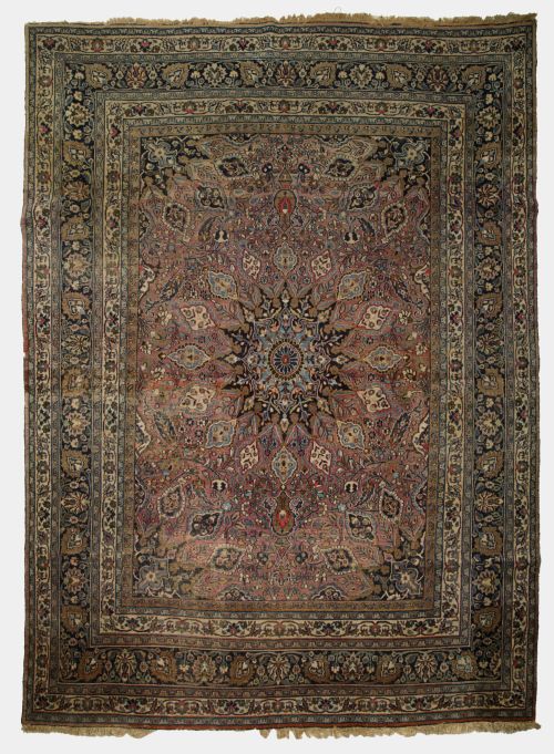 Alfombra persa de lana anudada a mano, S. XX