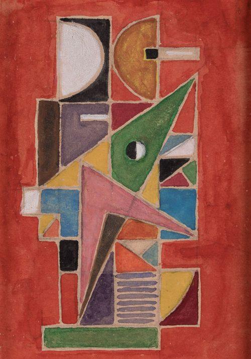 ATANASIO SOLDATI, “Composizione", 1952, Témpera y lápiz s