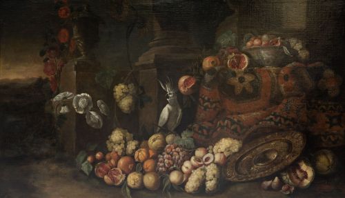 ATRIBUIDO A ANTONIO GIANLISI, "Naturaleza muerta con frutas