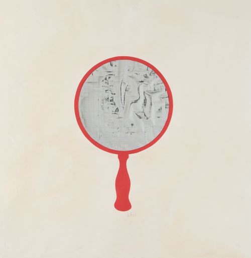 JULIO  LE PARC, "Sin título", Litografía y collage sobre pa