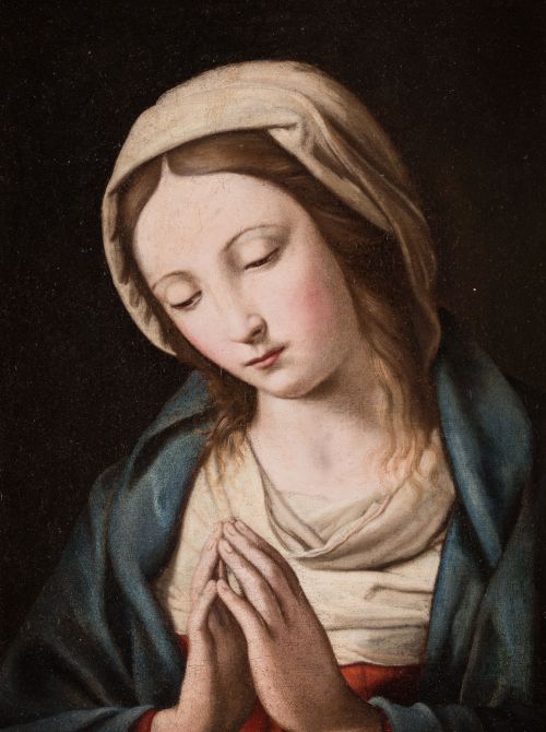 GIOVANNI BATTISTA SALVI "IL SASSOFERRATO" Y TALLER, "Virgen