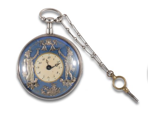 RELOJ DE BOLSILLO LEPINE AUTÓMATAS EN PLATA