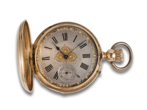 RELOJ DE BOLSILLO SABONETA G.A. HUGUENIN & FILS EN ORO