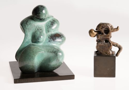 ANÓNIMO, "Figura femenina", Bronce patinado