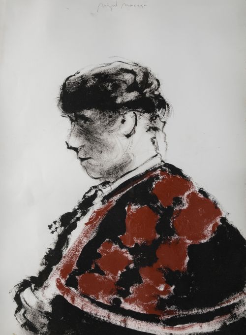 MIGUEL  MACAYA, "Torero", Técnica mixta sobre papel