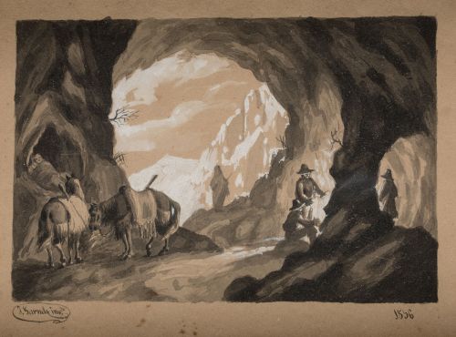 JOSÉ GARNELO Y GONZÁLVEZ, "Personajes en la cueva"