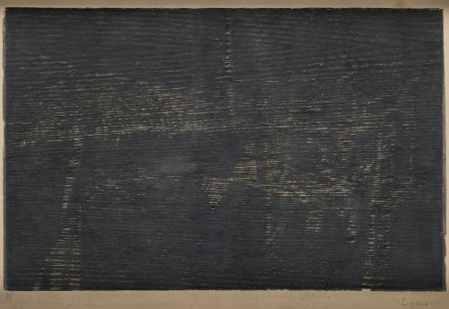 LUCIO MUÑOZ, "Sin título", Xilografía sobre papel 