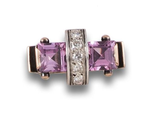 SORTIJA CHEVALIER, AÑOS 40, DE DIAMANTES Y ROSAS DE FRANCIA