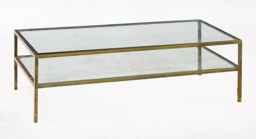 Gilt brass coffee table, Spain, 1980s