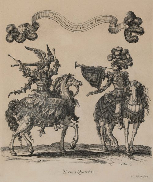 FRANÇOIS  CHAUVEAU, "Course des Tetes et Bagues", Cuatro gr