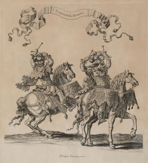 FRANÇOIS  CHAUVEAU, "Course des Tetes et Bagues", Cuatro gr