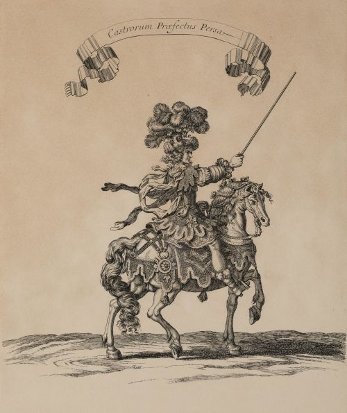 FRANÇOIS  CHAUVEAU, "Course des Tetes et Bagues", Cuatro gr