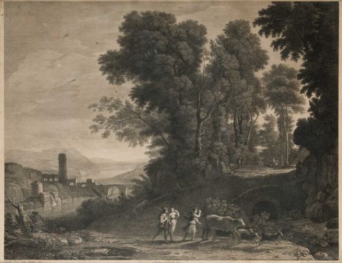STEFANO TOFANELLI, "Escena pastoral" y "Escena clásica", c.