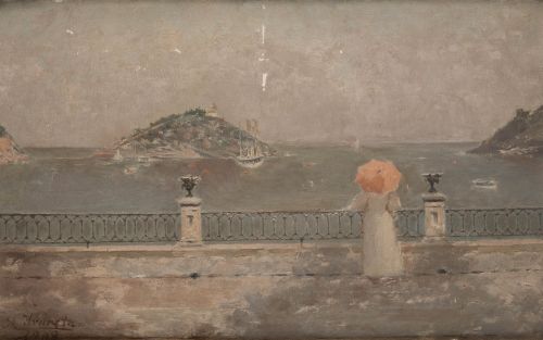 "Dama con sombrilla en San Sebastián", 1909