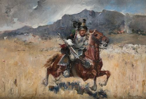 DOMINGO MUÑOZ Y CUESTA, "Husar a caballo"