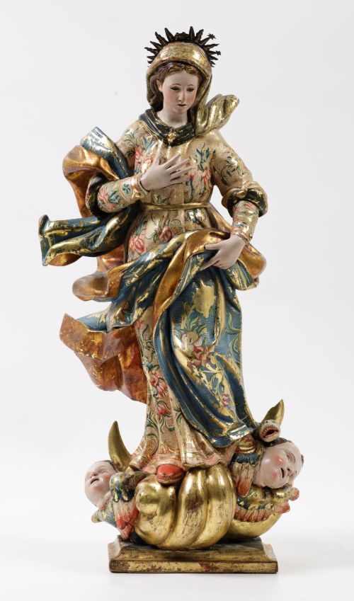 BERNARDO DE LEGARDA, "Inmaculada", Escultura de madera tall