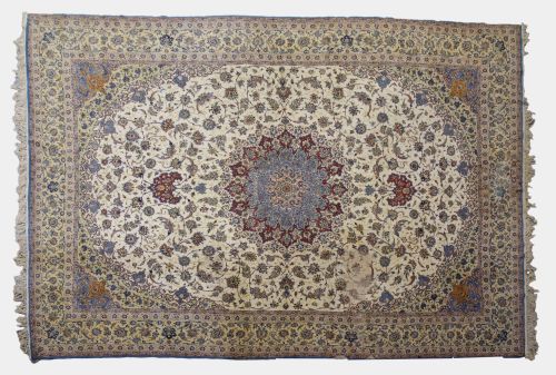 Alfombra persa de lana anudada a mano, S.XX